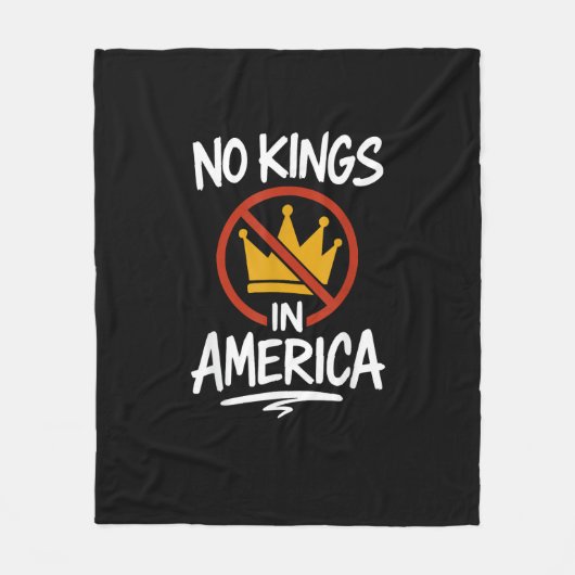 No Kings In America No Crown Minimal Clean Fleece Deken (Voorkant)