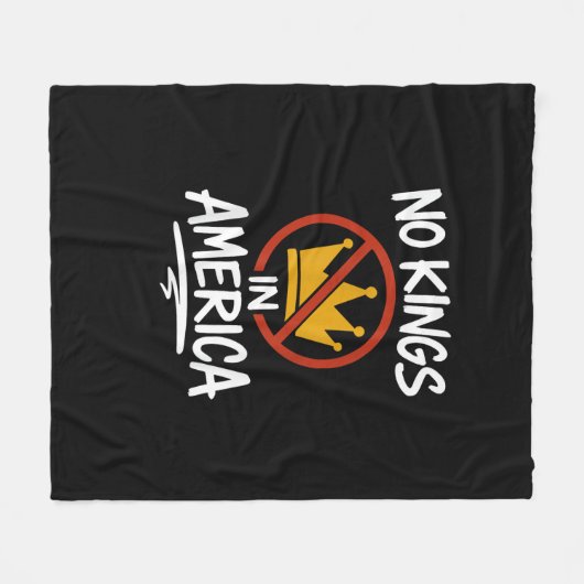 No Kings In America No Crown Minimal Clean Fleece Deken (Voorkant (Horizontaal))