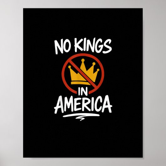 No Kings In America No Crown Minimal Clean Poster (Voorkant)