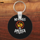 No Kings In America No Crown Minimal Clean Sleutelhanger (Voorkant)