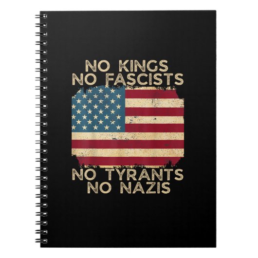 No Kings In America No Fascists We The People Poli Notitieboek (Voorkant)