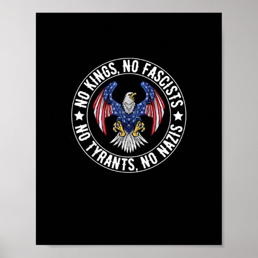No Kings In America No Fascists We The People Poli Poster (Voorkant)