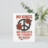 No Kings in America, No Kings Day Protest Feestdagenkaart (Staand voorkant)