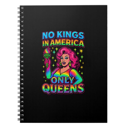 No Kings In America Only Queens Funny Queer Gay Pr Notitieboek (Voorkant)