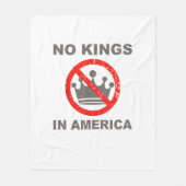 No Kings In America Patriotic Casual Fleece Deken (Voorkant)
