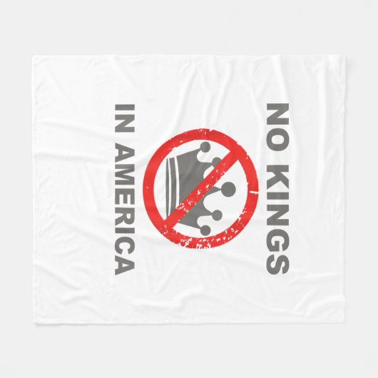 No Kings In America Patriotic Casual Fleece Deken (Voorkant (Horizontaal))