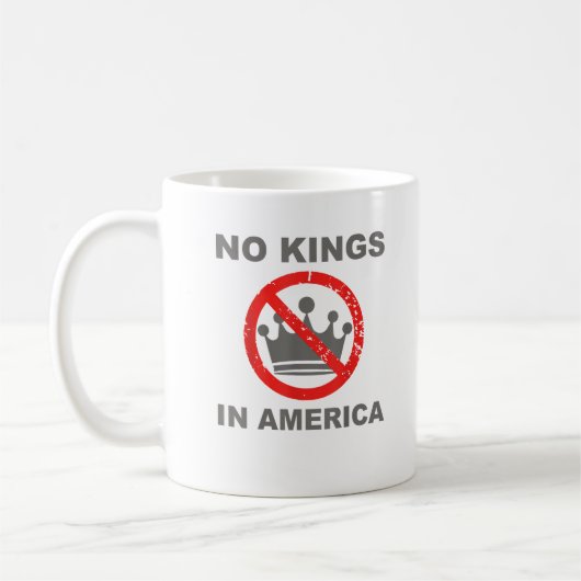 No Kings In America Patriotic Casual Koffiemok (Links)