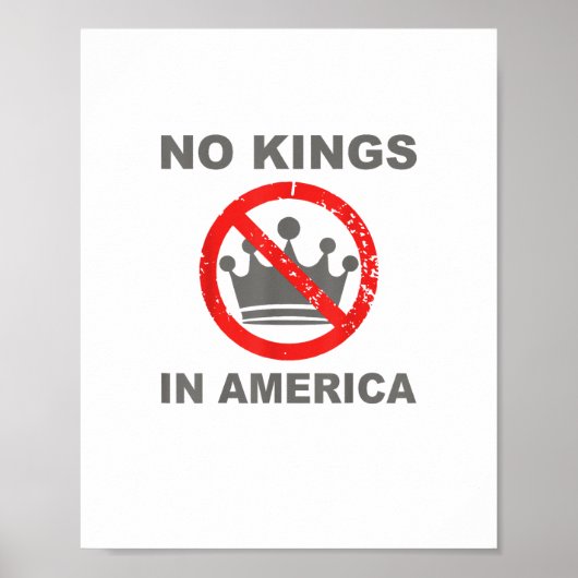 No Kings In America Patriotic Casual Poster (Voorkant)