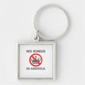 No Kings In America Patriotic Casual Sleutelhanger (Voorkant)