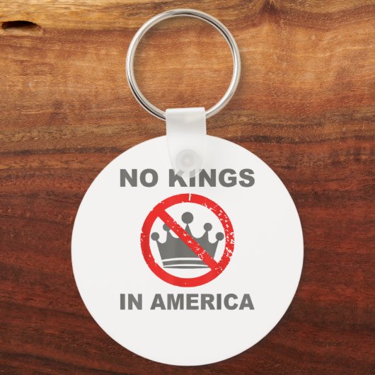 No Kings In America Patriotic Casual Sleutelhanger (Voorkant)