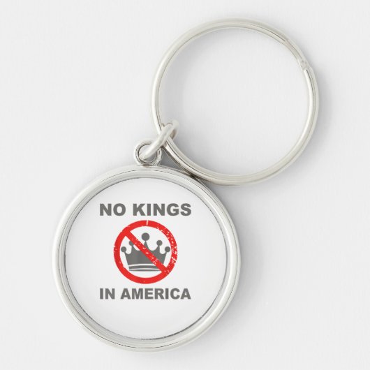 No Kings In America Patriotic Casual Sleutelhanger (Voorkant)