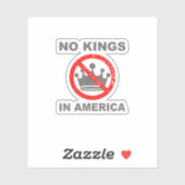 No Kings In America Patriotic Casual Sticker (Vel)
