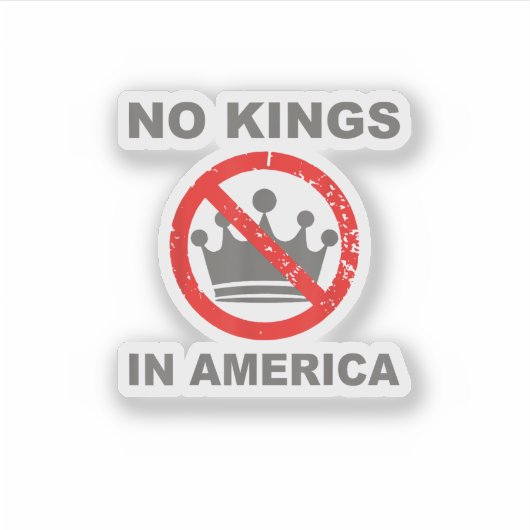 No Kings In America Patriotic Casual Sticker (Voorkant)