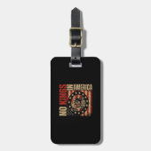No Kings In America Patriotic Grunge Classic Vinta Bagagelabel (Voorkant verticaal)