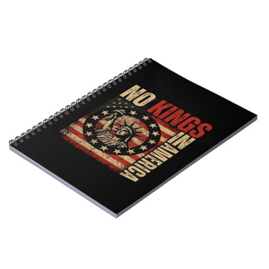 No Kings In America Patriotic Grunge Classic Vinta Notitieboek (Linkerzijde)