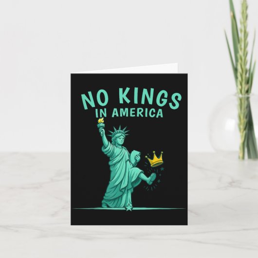 No Kings In America _ Patriotic Litical Design  Kaart (Voorkant)