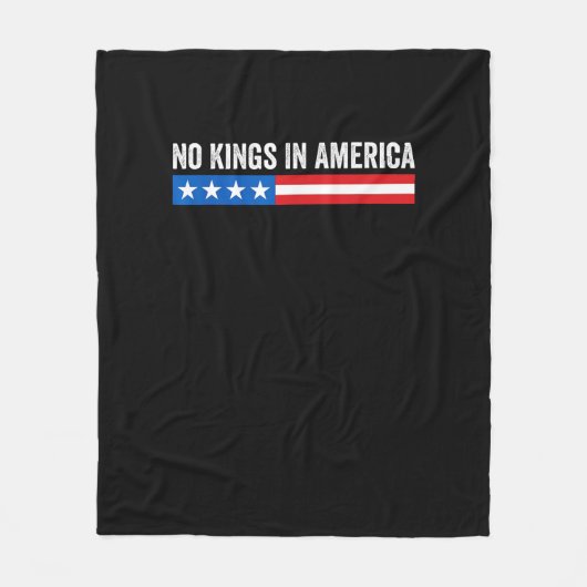 No Kings In America Patriotic Style Fleece Deken (Voorkant)