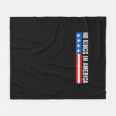 No Kings In America Patriotic Style Fleece Deken (Voorkant (Horizontaal))