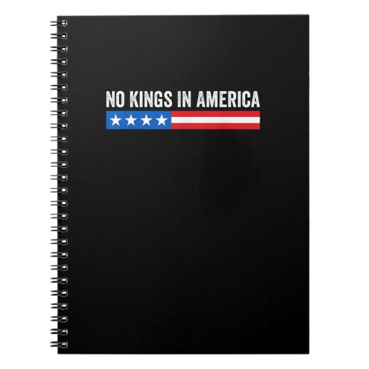 No Kings In America Patriotic Style Notitieboek (Voorkant)