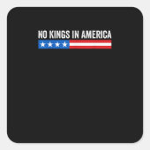 No Kings In America Patriotic Style Vierkante Sticker (Voorkant)