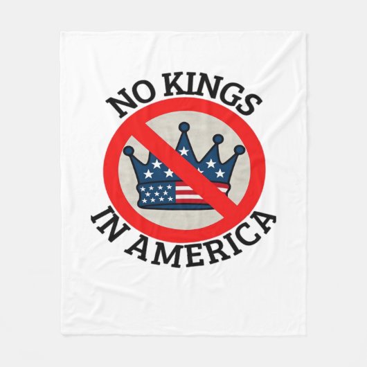 No Kings In America Retro Classic Fleece Deken (Voorkant)