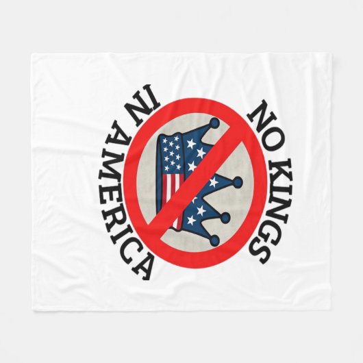 No Kings In America Retro Classic Fleece Deken (Voorkant (Horizontaal))