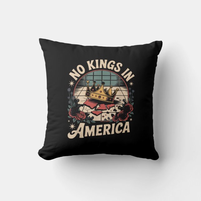 No Kings In America Retro Classic Kussen (Voorkant)