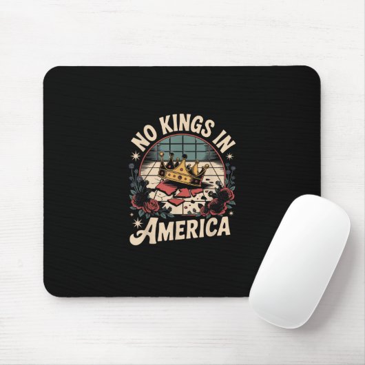 No Kings In America Retro Classic Muismat (Met muis)