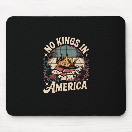 No Kings In America Retro Classic Muismat (Voorkant)