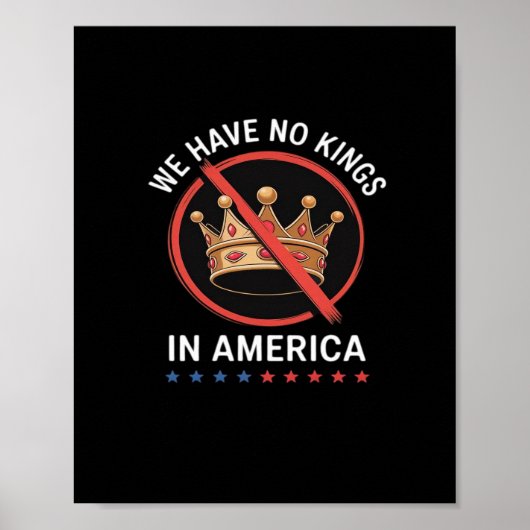 No Kings In America Retro Classic Poster (Voorkant)