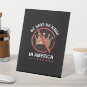 No Kings In America Retro Classic Reclamebord Met Voetstuk (Insitu)