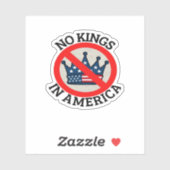 No Kings In America Retro Classic Sticker (Vel)
