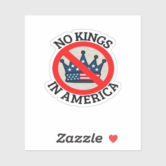 No Kings In America Retro Classic Sticker (Vel)