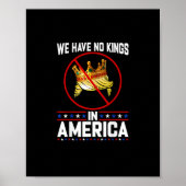 No Kings In America Save I Dissent Minimal Freedom Poster (Voorkant)
