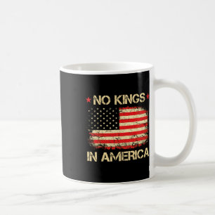 No Kings in America Shirt Amerikaanse vlag Democra Koffiemok