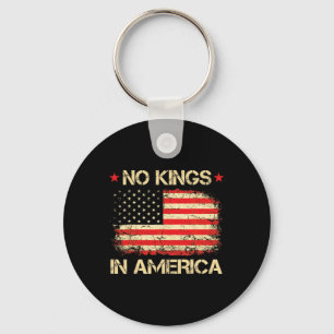 No Kings in America Shirt Amerikaanse vlag Democra Sleutelhanger