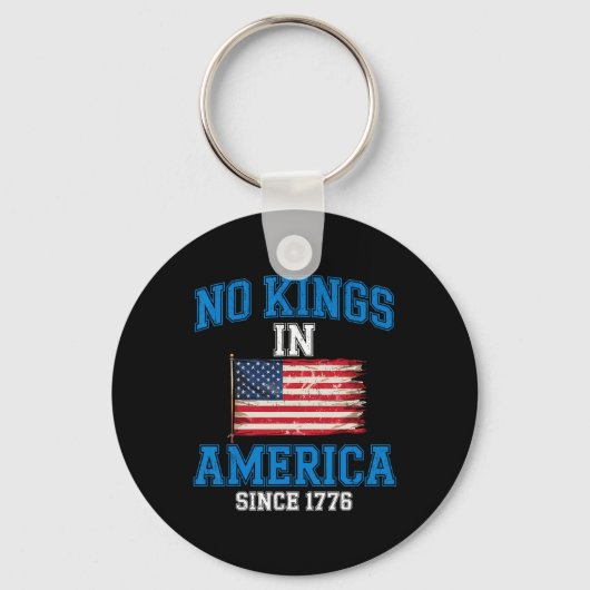 No Kings in America Shirt verwerpt Kings Patrioti Sleutelhanger (Voorkant)