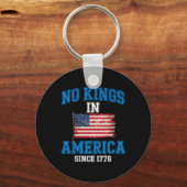 No Kings in America Shirt verwerpt Kings Patrioti Sleutelhanger (Voorkant)