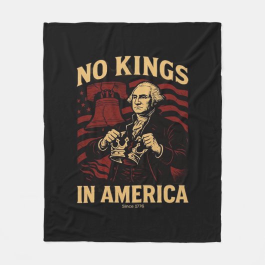 No Kings In America Since 1776 Anti-Donald Trumpp Fleece Deken (Voorkant)