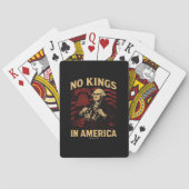No Kings In America Since 1776 Anti-Donald Trumpp Pokerkaarten (Achterkant)