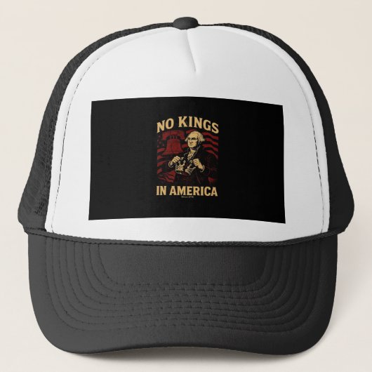 No Kings In America Since 1776 Anti-Donald Trumpp Trucker Pet (Voorkant)