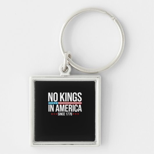 No Kings In America Since 1776 Artistic Graphic Sleutelhanger (Voorkant)