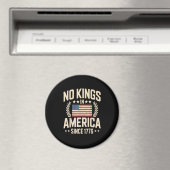 No Kings In America Since 1776 Casual Cool Design Magneet (Insitu (Vaatwasser))