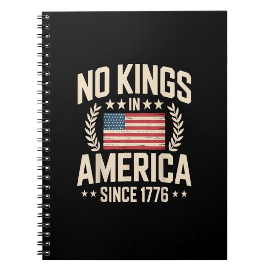 No Kings In America Since 1776 Casual Cool Design Notitieboek (Voorkant)