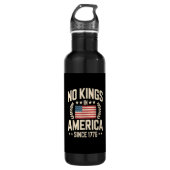No Kings In America Since 1776 Casual Cool Design Waterfles (Voorkant)