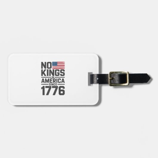 No Kings In America Since 1776 Creative Design Bagagelabel (Voorkant horizontaal)