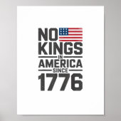 No Kings In America Since 1776 Creative Design Poster (Voorkant)