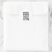 No Kings In America Since 1776 Creative Design Ronde Sticker (Tas)