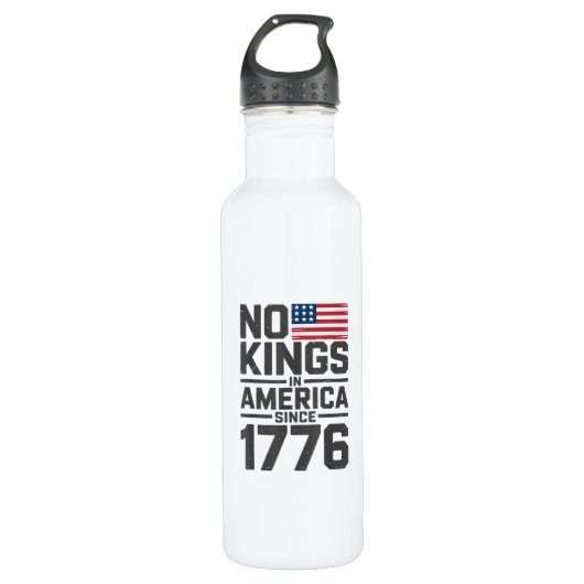 No Kings In America Since 1776 Creative Design Waterfles (Voorkant)