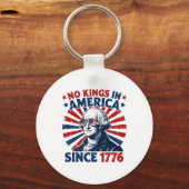 No Kings In America Since 1776 Distressed Flag Usa Sleutelhanger (Voorkant)